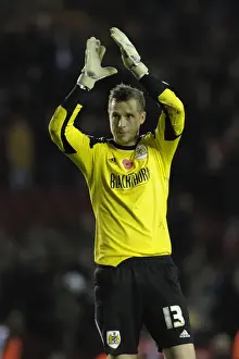Bristol City's Elliott Parish in Action: FA Cup First Round at Ashton Gate