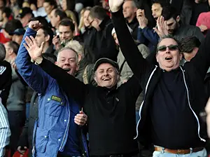 Walsall V Bristol City Prints: Bristol City's Euphoric Celebration on Walsall's Turf: The Final Whistle Moment (12-04-2014)
