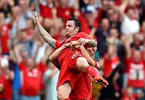 Bristol City V Aston Villa Prints: Bristol City's Euphoric Moment: Lee Tomlin Scores Against Aston Villa (27/08/2016)