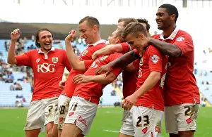 Coventry City V Bristol City Prints: Bristol City's Euphoric Moment: Scott Wagstaff Scores the Winning Goal