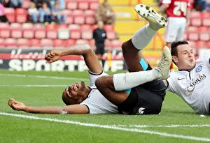 Bristol City V Peterborough Prints: Bristol City's Euphoric Moment: Tyrone Barnett's Thrilling Goal vs