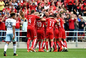 Bristol City V Aston Villa Prints: Bristol City's Euphoric Victory: Lee Tomlin's Unforgettable Goal Against Aston Villa (27-08-2016)