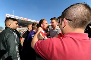 Bristol City V Coventry City (Champions) Prints: Bristol City's Euphoric Victory: Scott Wagstaff and Thrilled Fans Celebrate League Triumph at Ashton Gate