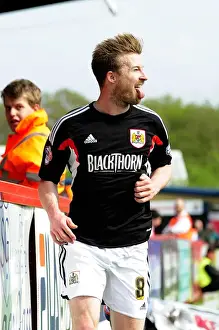 Stevenage V Bristol City Prints: Bristol City's Euphoric Victory: Wade Elliott's Goal Celebration vs