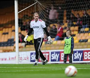 Port Vale V Bristol City Prints: Bristol City's Frank Fielding Guards the Net in Port Vale Showdown