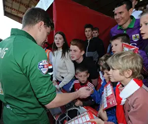 Bristol City's Frank Fielding Mingles with Fans after Ashton Gate Victory