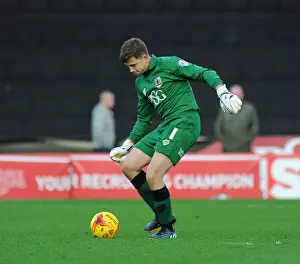 Oldham Prints: Bristol City's Frank Fielding Saves the Day: Dramatic Action Shot from the Bristol City vs Oldham Football Match