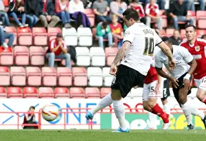 Bristol City V Peterborough Prints: Bristol City's Frank Fielding Saves Penalty from Peterborough's Lee Tomlin
