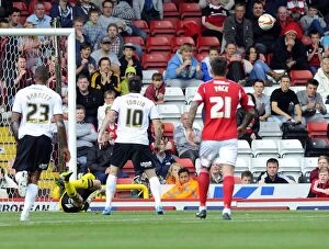 Images Dated 14th September 2013: Bristol City's Frank Fielding Saves Penalty vs. Peterborough United (14.09.2013)