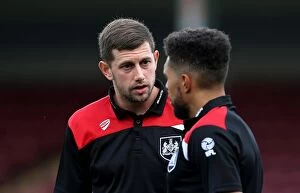 Images Dated 23rd August 2016: Bristol City's Frank Fielding and Scott Golbourne in Deep Conversation during Scunthorpe United