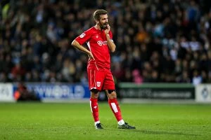 Images Dated 18th October 2016: Bristol City's Gary O'Neil Displays Frustration at Loftus Road
