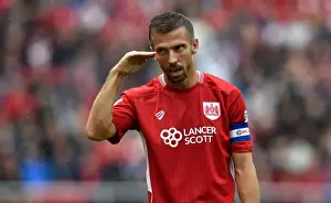Bristol City V Newcastle United Prints: Bristol City's Gary O'Neil in Emotional Moment at Ashton Gate vs