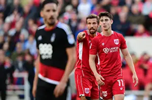 Bristol City V Nottingham Forest Prints: Bristol City's Gary O'Neil Guides Callum O'Dowda During Bristol City vs