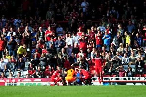 Images Dated 29th September 2012: Bristol City's George Elokobi Suffers Grisly Injury During Championship Match Against Leeds United
