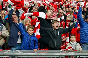 Bristol City's Glorious 2-0 Victory: A Sea of Celebrating Supporters at Wembley Stadium