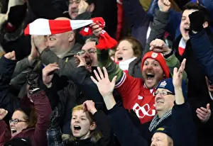 Middlesbrough Prints: Bristol City's Glory: Fans Celebrate Win Over Middlesbrough at Ashton Gate Stadium