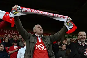 Crawley Town V Bristol City Prints: Bristol City's Glory: Fan's Euphoria at 1-2 Victory Over Crawley Town