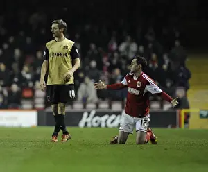 Bristol City V Leyton Orient Prints: Bristol City's Greg Cunningham Reacts to Foul during Bristol City vs Leyton Orient