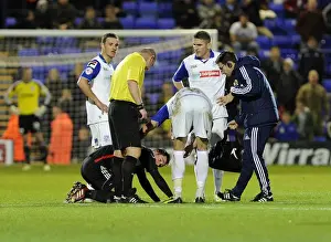 Tranmere Rovers V Bristol City Prints: Bristol City's Greg Cunningham Suffers Injury in Tranmere v Bristol City Match