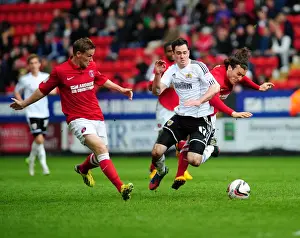 Charlton Athletic V Bristol City Prints: Bristol City's Gregg Cunningham Fouls by Lawrie Wilson in Npower Championship Clash (2013)