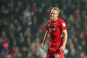 Bristol City V Hull City Prints: Bristol City's Gustav Engvall Displays Frustration During Match Against Hull City