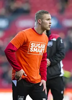 Bristol City V Cardiff City Prints: Bristol City's Gustav Engvall Scores in Sugar Smart T-Shirt during Bristol City v Cardiff City Match