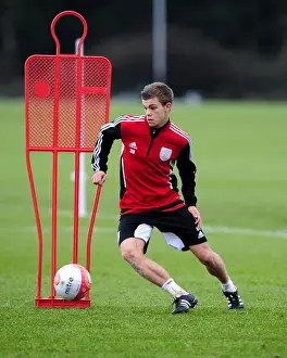 Training 12-1-12 Prints: Bristol City's Henry Muggeridge in Deep Focus during Training