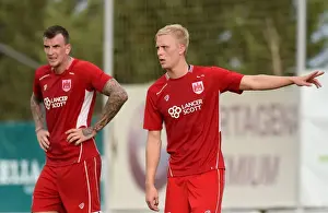 Granada Prints: Bristol City's Hordur Magnusson and Aden Flint Prepare for Kick-off against Granada