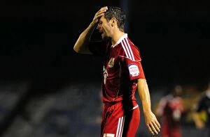 Images Dated 10th August 2010: Bristol City's Ivan Sproule Disappointed as Southend United Advance in Carling Cup