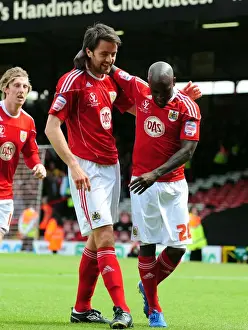 Bristol City's Jamal Campbell-Ryce Celebrates Third Goal Against Hull City in Championship Match