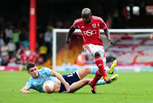 Bristol City V Hull City Prints: Bristol City's Jamal Campbell-Ryce Outsmarts Hull City's Robert Brady in Championship Match (September 2011)