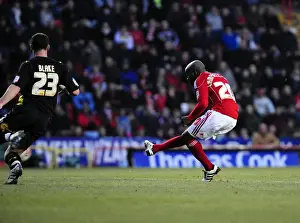 Bristol City V Cardiff City Prints: Bristol City's Jamal Campbell-Ryce Scores the Winning Goal Against Cardiff City in Championship Match at Ashton