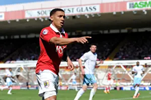Title Prints: Bristol City's James Tavernier Celebrates Goal Against Coventry City (18-04-2015)