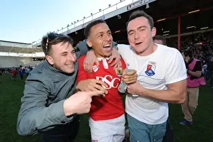 Bristol City V Coventry City (Champions) Prints: Bristol City's James Tavernier Embraces Ecstatic Fans in Promotion Celebration