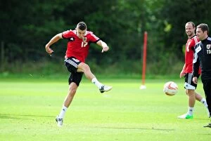 Images Dated 27th September 2012: Bristol City's James Wilson in Action during Football Training, September 2012