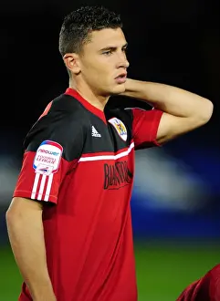 Bristol City's James Wilson in Action Against Peterborough United, Championship Clash (18-09-2012)