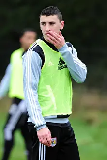 Training 10-1-12 Prints: Bristol City's James Wilson in Focus: Training at Memorial Stadium