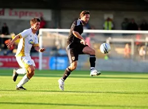 Images Dated 21st July 2010: Bristol Citys Jamie McAllister clears the ball
