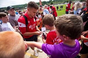 Images Dated 9th July 2017: Bristol City's Jamie Paterson Greets Fans at The Creek during Pre-season Friendly against Bristol