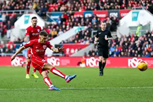 Bristol City V Rotherham United Prints: Bristol City's Jamie Paterson Scores Against Rotherham United at Ashton Gate Stadium