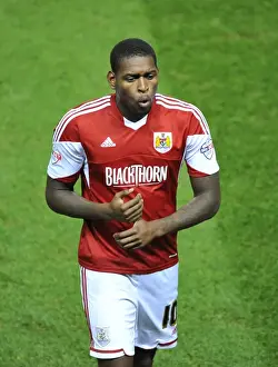 Framed Print : Bristol City's Jay Emmanuel-Thomas in Action against Crawley Town, Sky Bet League One, November 2013