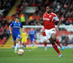Bristol City V Gillingham Prints: Bristol City's Jay Emmanuel-Thomas in Action against Gillingham
