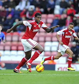 Bristol City V Oldham Athletic Prints: Bristol City's Jay Emmanuel-Thomas in Action against Oldham Athletic