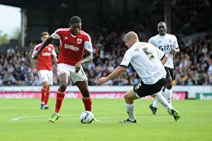 Port Vale V Bristol City Prints: Bristol City's Jay Emmanuel-Thomas in Action at Port Vale's Vale Park