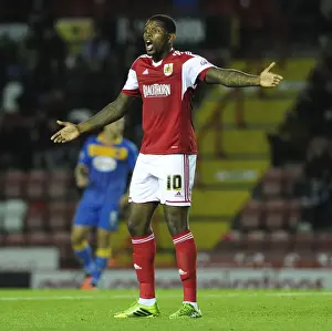 Bristol City V Shrewsbury Town Prints: Bristol City's Jay Emmanuel-Thomas in Action against Shrewsbury Town