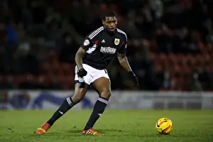 Framed Print : Bristol City's Jay Emmanuel-Thomas in Action during Sky Bet Football League 1 Match against Leyton Orient, 2014