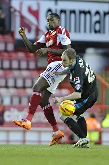 Bristol City's Jay Emmanuel-Thomas in Action against Stevenage, Sky Bet League One, December 2013