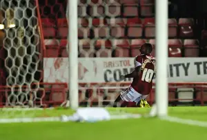 Bristol City's Jay Emmanuel-Thomas Celebrates Goal Against Shrewsbury Town, Sky Bet League One, 2013