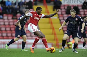 Bristol City V Walsall Prints: Bristol City's Jay Emmanuel-Thomas Evades Sam Mantom Challenge in Sky Bet League One Clash