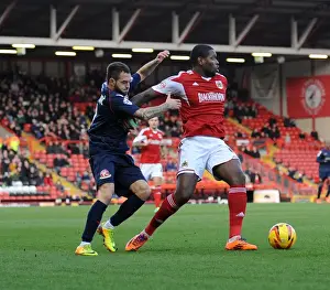 Bristol City V Walsall Prints: Bristol City's Jay Emmanuel-Thomas Fends Off Milan Lalkovic in Sky Bet League One Clash